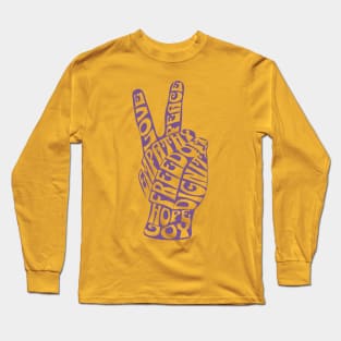 Peace and love hand sign Long Sleeve T-Shirt